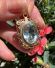 Antiker Art Deco Anhnger mit 15ct Aquamarin in 585/000 Gelbgold Fassung B3974