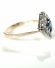 Antiker Art Deco Ring mit Saphir + Diamanten in 585/000 Gelbgold + Platin B3957