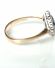 Antiker Art Deco Ring mit Saphir + Diamanten in 585/000 Gelbgold + Platin B3957