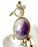 Extravagante antike Art Deco Pfau Brosche 585 Gelbgold Amethyst Aquamarin B3955