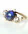 Antiker Ring um 1900 aus 585/000 Gelbgold mit blauem Opal und Saphiren B3987