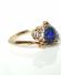 Antiker Ring um 1900 aus 585/000 Gelbgold mit blauem Opal und Saphiren B3987