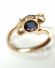 Antiker Ring um 1900 aus 585/000 Gelbgold mit blauem Opal und Saphiren B3987