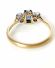 Schner antiker Art Deco Ring Saphir + Diamanten 750/000 Gelbgold + Platin B3990