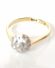Antiker Art Deco Daisy Ring aus 750/000 Gelbgold + Platin mit Diamanten B3985