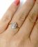 Antiker Art Deco Daisy Ring aus 750/000 Gelbgold + Platin mit Diamanten B3985
