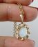 Sehr hbscher vintage Anhnger aus 375/000 Gelbgold Crystal Edel-Opal B4003