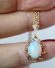 Sehr hbscher vintage Anhnger aus 375/000 Gelbgold Crystal Edel-Opal B4003