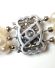 Verkauft -Orig Art Deco Zucht Perlencollier 750 Weissgold Schliesse 2,80ct Diamanten B3956