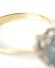 Schner englischer vintage Ring mit Aquamarin Brillanten 750/000 Gelbgold B4024