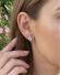 Sch�ne Herz Ohrstecker aus 375/000 Gelbgold mit Blautopas und Diamanten B4009