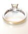 Hochwertiger vintage Ring 375 Weissgold + Platin Aquamarin + Diamanten B4020