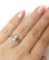 Hochwertiger vintage Ring 375 Weissgold + Platin Aquamarin + Diamanten B4020
