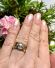 Antiker Biedermeier Ring mit Solitr Diamant 1,80ct 750 Gelbgold + Silber B3993