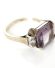 Aniker Art Deco Ring aus 333/000 Gelbgold mit Amethyst + Diamanten B4032