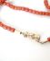 Antikes Biedermeier Collier Kette Lachs-Koralle 585 Gelbgold Schliesse B4038
