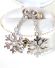 Schne vintage Schneeflocke Ohrhnger mit Brillanten in 750/000 Weissgold B4054