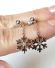 Schne vintage Schneeflocke Ohrhnger mit Brillanten in 750/000 Weissgold B4054