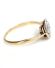 Edler antiker britischer Art Deco Ring mit Diamanten 750 Gelbgold + Platin 4044