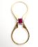 Wechsel /Verwandlungs Ring mit Smaragd + Rubin Brillanten 750/000 Gelbgold B4029