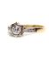 Antiker britischer Art Deco Ring 0,25ct Brillanten Solitr 750 Gelbgold B4043