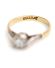 Antiker britischer Art Deco Ring 0,25ct Brillanten Solitr 750 Gelbgold B4043