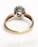 Englischer vintage Ring aus 750/000 Gelbgold mit Aquamarin + Diamanten B4065