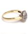 Englischer vintage Ring aus 750/000 Gelbgold mit Aquamarin + Diamanten B4065