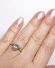 Englischer vintage Ring aus 750/000 Gelbgold mit Aquamarin + Diamanten B4065