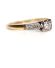 Antiker schner britischer Ring 0,18ct Diamanten 750/000 Gelbgold + Platin B4061