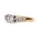 Antiker schner britischer Ring 0,18ct Diamanten 750/000 Gelbgold + Platin B4061