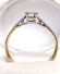 Antiker schner britischer Ring 0,18ct Diamanten 750/000 Gelbgold + Platin B4061