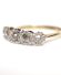 Antiker Art-Deco Ring aus 750/000 Gelbgold + Platin mit 0,35ct Diamanten B4064