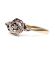 Antiker englischer Art Deco Ring mit Diamant aus 9ct Gelbgold B4056