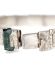 Schweres Modernist Armband aus 800/000 Silber mit Turmalin Nadeln B4077