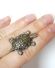 Dekorative antike Art Deco Brosche Schildkrte 800/000 Silber Markasite B4096