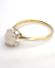 Antiker Art Deco Ring aus 750/000 Gelbgold + Platin mit 1.80ct Edel Opal B4021