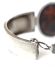 Breiter Modernist Armreif aus 925/000 Silber mit grossem Bernstein B4069