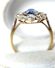 Antiker Ring der Belle Epoque mit Saphir + Diamanten in 750 Gelbgold + Platin B3012
