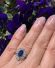 Antiker Ring der Belle Epoque mit Saphir + Diamanten in 750 Gelbgold + Platin B3012