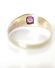 Antiker Ring mit Rubin und Diamanten aus 585/000 Gelbgold B4129