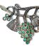 Antikes Art Deco Collier aus 585/000 Gelbgold mit Smaragden + Diamanten B4125