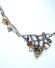 Antikes Art Deco Collier aus 585/000 Gelbgold mit Smaragden + Diamanten B4125