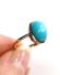Antiker britischer Art Deco Ring aus 9ct Gelbgold mit Edel Trkis B4134