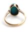 Antiker britischer Art Deco Ring aus 9ct Gelbgold mit Edel Trkis B4134
