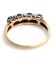 Schner englischer vintage Ring mit Saphiren und Brillanten 375 Gelbgold B4138