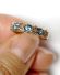 Schner englischer vintage Ring mit Blautopas und Diamanten 375 Gelbgold B4143