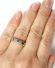 Schner englischer vintage Ring mit Blautopas und Diamanten 375 Gelbgold B4143