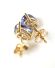 Elegante Ohrstecker mit AAA Tansanit Tropfen in 585/000 Gelbgold gefasst B4140