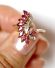 Schner englischer vintage Ring mit Rubinen und Diamanten 375 Gelbgold B4145